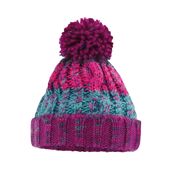 Beechfield Barn/Barn Pom Pom Beanie En Storlek Vinter Bär Winter Berries One Size
