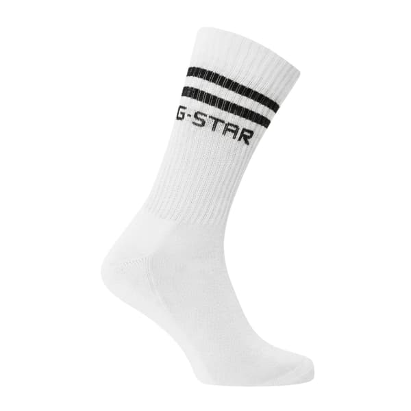 G-Star Unisex Vuxen Crew-strumpor (3-pack) One Size Bright White Bright White One Size
