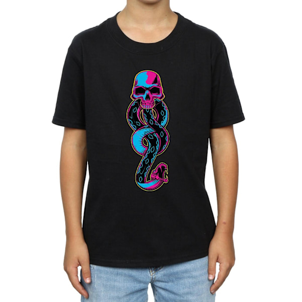 Harry Potter Boys Neon Dark Mark T-shirt 5-6 år Svart Black 5-6 Years