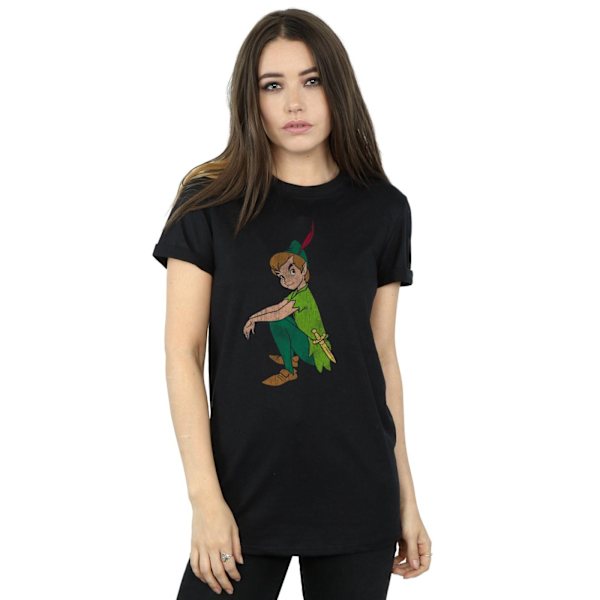 Peter Pan Dam/Dam Classic Bomull Boyfriend T-Shirt S Svart Black S