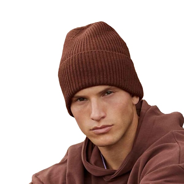 Beechfield Cuffed Oversized Beanie One Size Walnut Walnut One Size