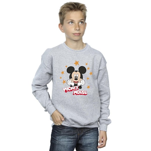 Disney Boys Mickey Mouse Stars Sweatshirt 5-6 år Sports Grey Sports Grey 5-6 Years