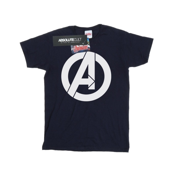 Marvel Girls Avengers Simple Logo bomull T-shirt 5-6 år marinblå Navy Blue 5-6 Years