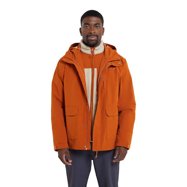 Mountain Warehouse Mens Wetlands 3 i 1 Vattentät Jacka XXL R Rust XXL