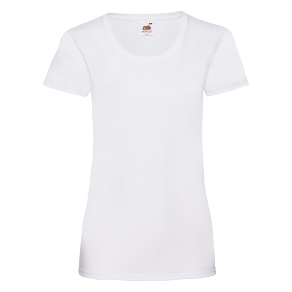 Fruit Of The Loom Damer/Kvinnor Lady-Fit Valueweight Kortärmad White 2XL