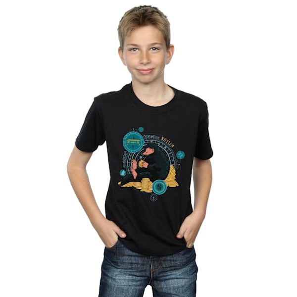 Fantastiska vidunder Pojkar Sitter Niffler T-shirt 12-13 år Svart Black 12-13 Years