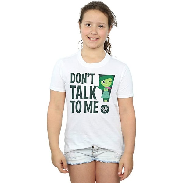 Inside Out Girls Don´t Talk To Me Bomull T-shirt 5-6 År Vit White 5-6 Years