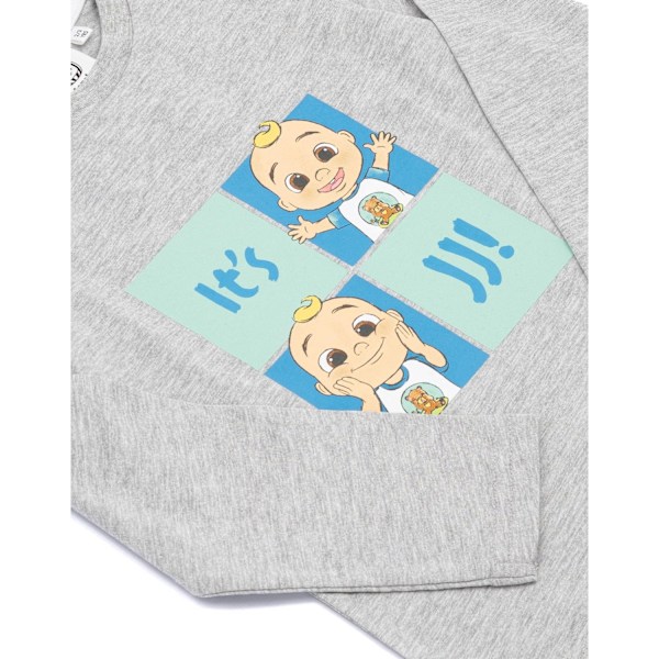 Cocomelon Pojkar Baby JJ Långärmad T-shirt 12-18 Månader Grå Grey 12-18 Months