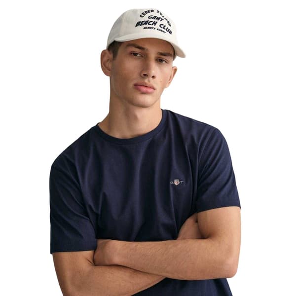 Gant Herr Fit Shield T-Shirt L Marinblå Navy L