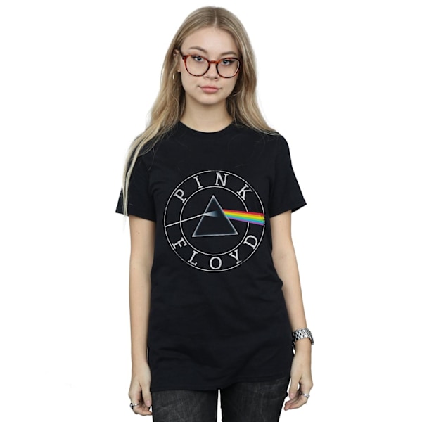 Pink Floyd Dam/Damer Prism Circle Logo Bomull Boyfriend T-Shirt S Black S