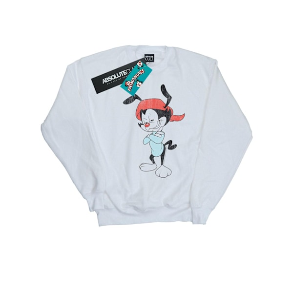 Animaniacs Dam/Damer Wakko Klassisk Pose Sweatshirt XL Vit White XL