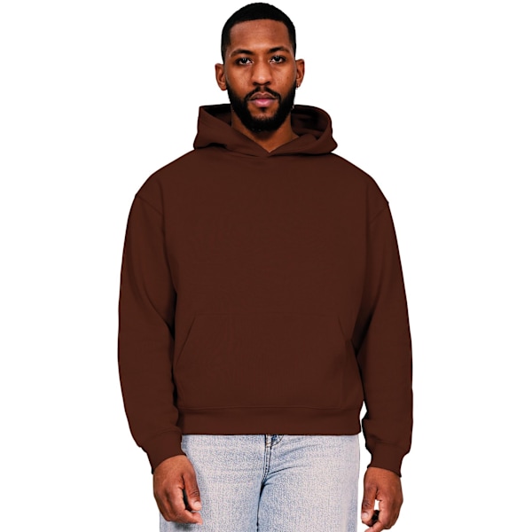 Casual Classics Herr Boxy Ringspun Bomull Oversized Hoodie XS C Chocolate XS