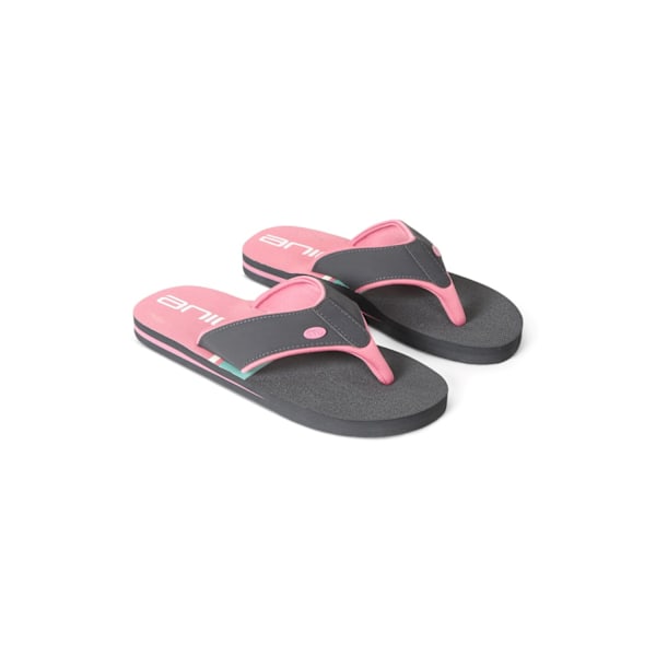 Animal Womens/Ladies Swish Contrast Recycled Flip Flops 7 UK Ch Charcoal 7 UK