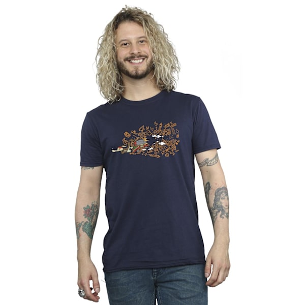 Looney Tunes ACME Doodles Wile E Coyote T-shirt XXL Marinblå Navy Blue XXL