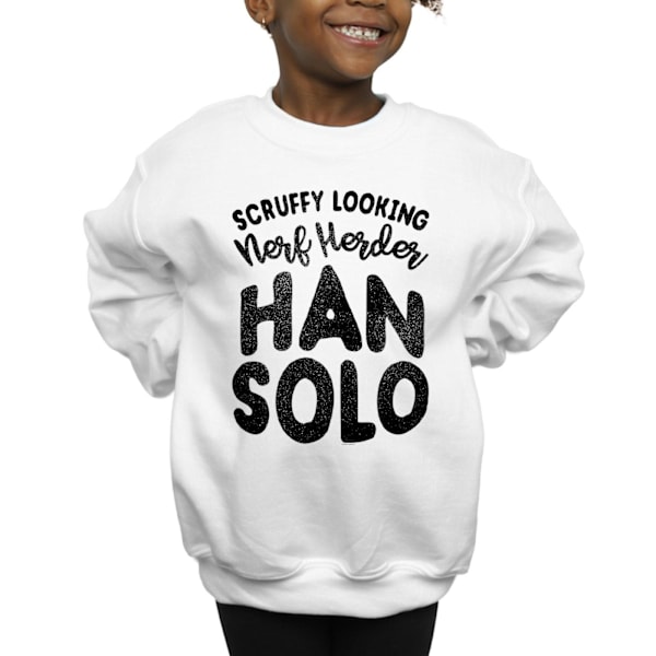 Star Wars Girls Han Solo Legends Tribute Sweatshirt 5-6 år W White 5-6 Years