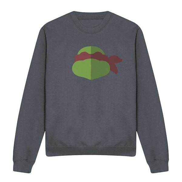 Teenage Mutant Ninja Turtles Unisex Vuxen Raphael Ansikte Sweatshirt Charcoal M