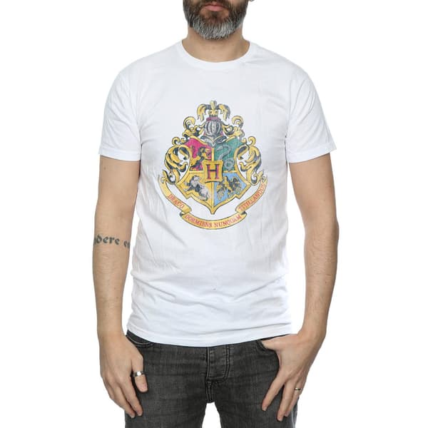 Harry Potter Herr Hogwarts T-shirt i bomull S Vit White S
