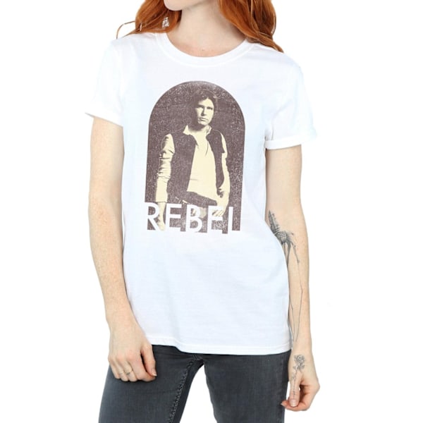 Star Wars Dam/Damer Han Solo Rebel Bomull Boyfriend T-shirt White M