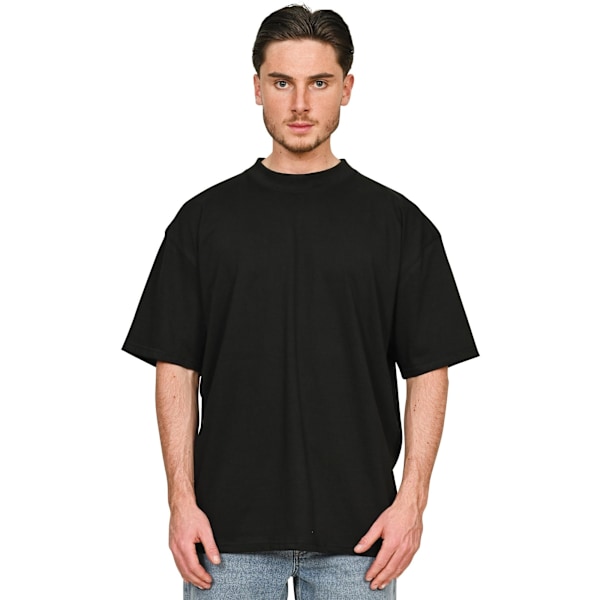 Casual Classics Unisex Vuxen Kammad Ringspunnen Bomull Förlängd Ne Black XL