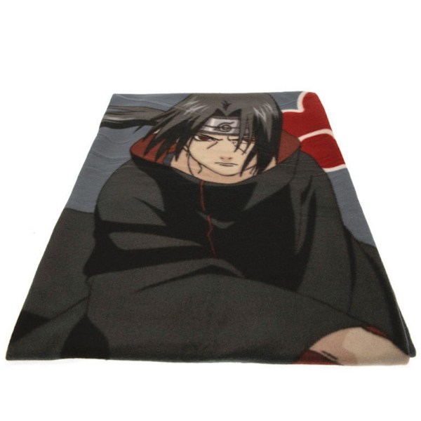 Naruto Fleece Sasuke Filt En Storlek Grå/Röd Grey/Red One Size