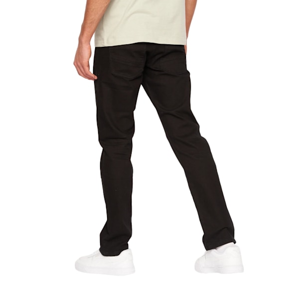Crosshatch Cadman Straight Jeans 40S Solid Black för Herr Solid Black 40S