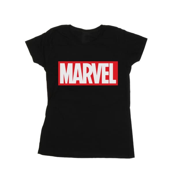 Marvel Comics Dam/Dam Klassisk Logotyp Bomulls T-Shirt S Svart Black S