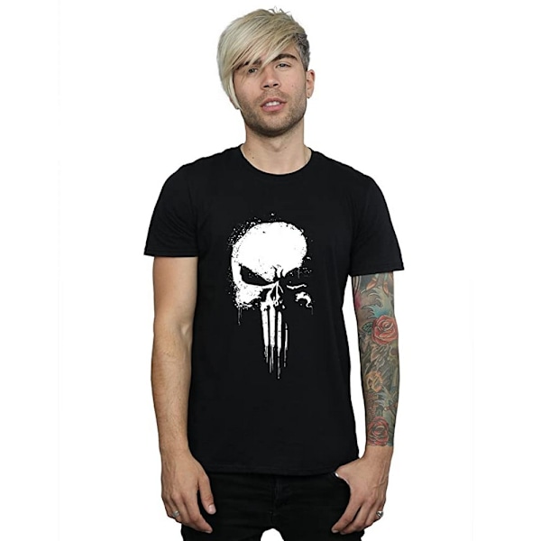 The Punisher Spray Logo Bomull T-shirt XL Svart Black XL