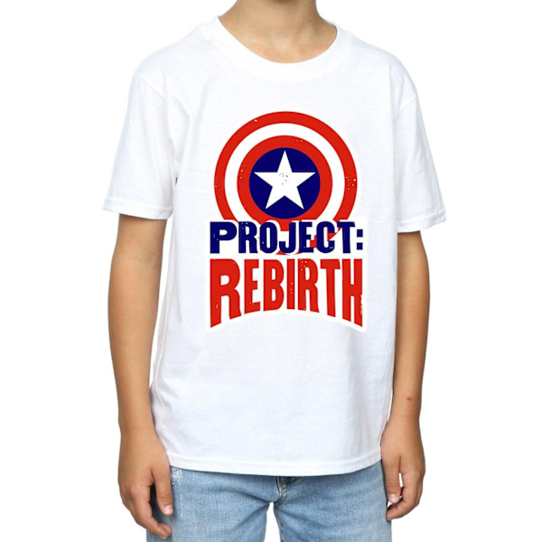 Marvel Boys Captain America Project Rebirth T-shirt 9-11 år White 9-11 Years