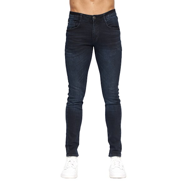 Duck And Cover Maylead Slim Jeans 34S Blå Svart Blue Black 34S