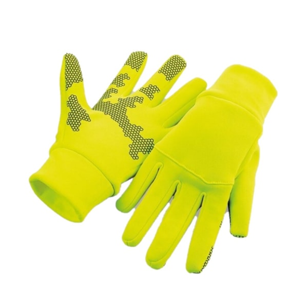 Beechfield Mens Softshell Sports Tech Gloves S-M Fluorescent Ye Fluorescent Yellow S-M