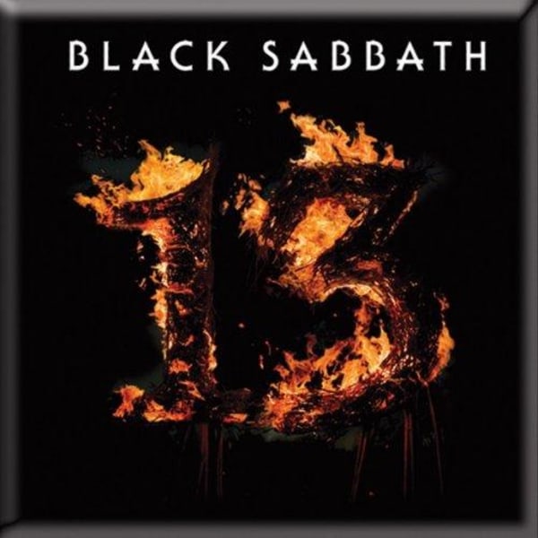 Black Sabbath 13 Flame Kylskåpsmagnet En Storlek Svart/Vit/Orange Black/White/Orange One Size