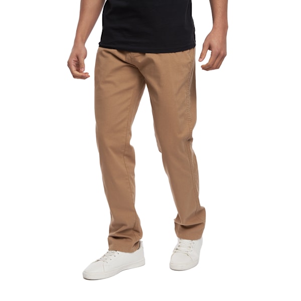 Crosshatch Roysden Chinos för män 38S Sand Sand 38S