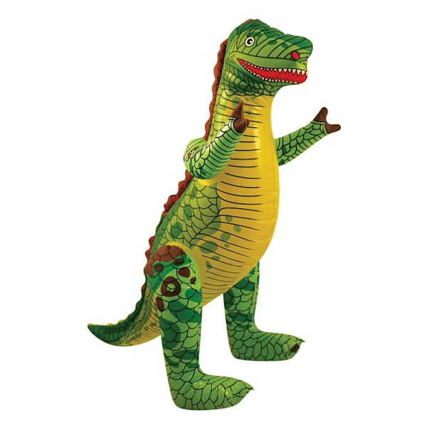 Bristol Novelty Uppblåsbar Dinosaurie 76cm Grön/Gul/Röd Green/Yellow/Red 76cm