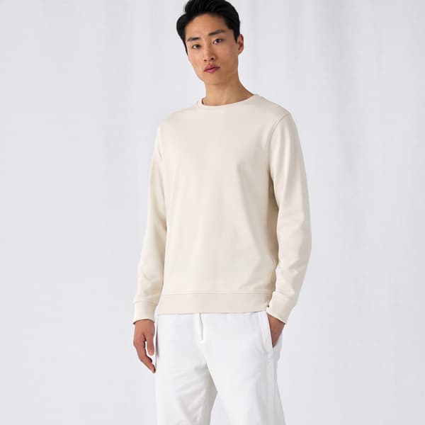 B&C Herr Organic Crew Neck Sweat S Off White Off White S