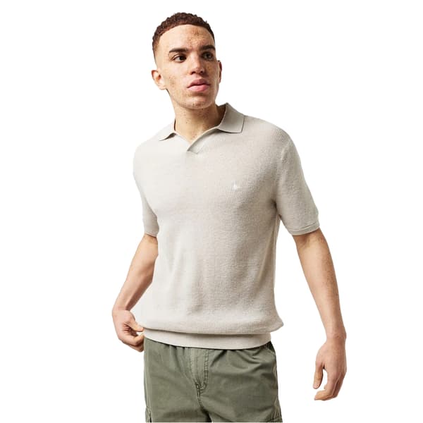 Jack Wills Herr Stickad Pikétröja S Kittmelerad Putty Marl S
