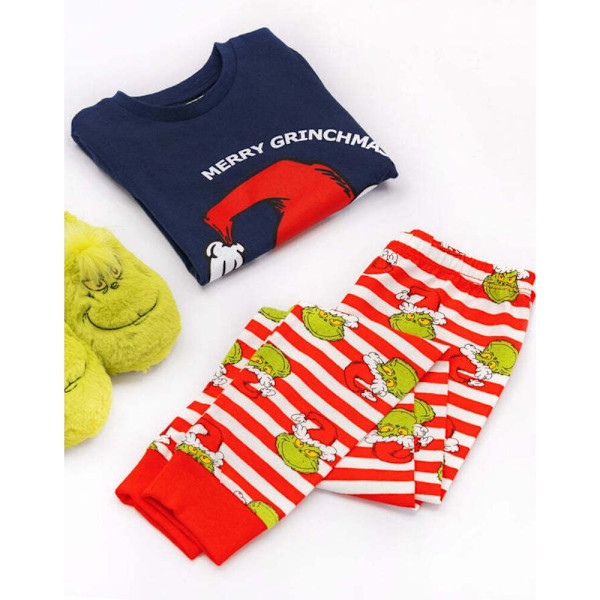 The Grinch Barn/Barnkläder Åtsittande Julpyjamas Set 2-3 År Blue/Green/White/Red 2-3 Years