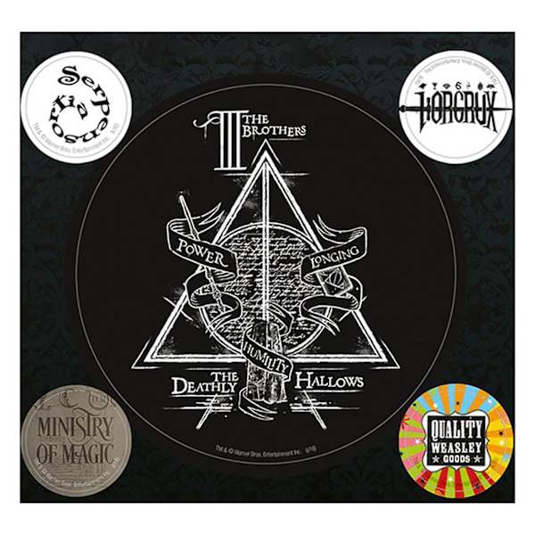 Harry Potter Deathly Hallows Stickers En Storlek Flerfärgad Multi-colour One Size