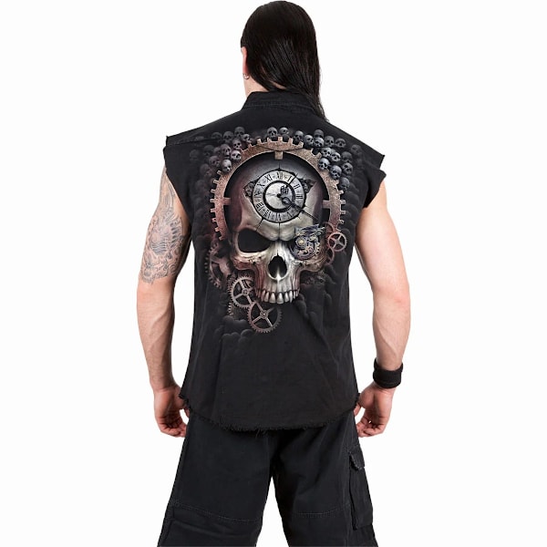 Spiral Direct Unisex Vuxen Reaper Time Stone Wash Ärmlös Sh Black XXL