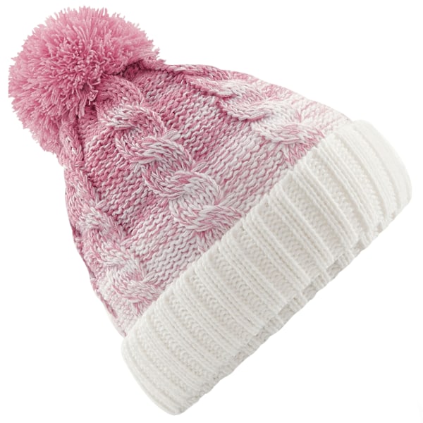 Beechfield Unisex Vuxen Ombre Mössa En Storlek Mörkrosa/Off Wh Dusky Pink/Off White One Size