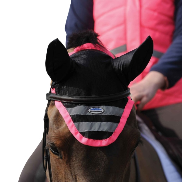 Weatherbeeta Reflective Horse Ear Bonnet Hel Rosa/Svart Pink/Black Full