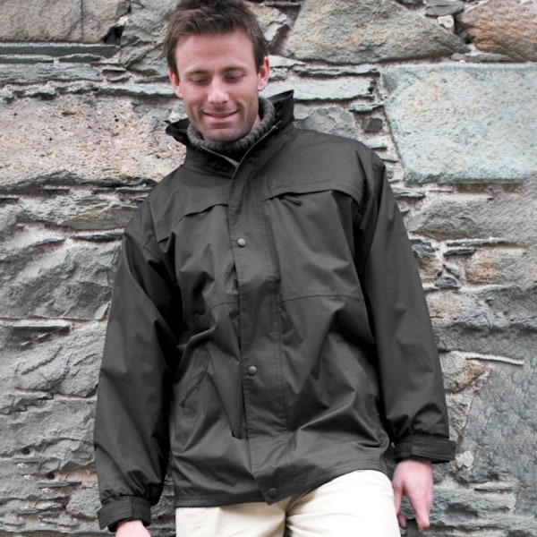 Result Herr Mid-Weight Multi-Function Vattentät Vindtät Jacka Black/Grey XL