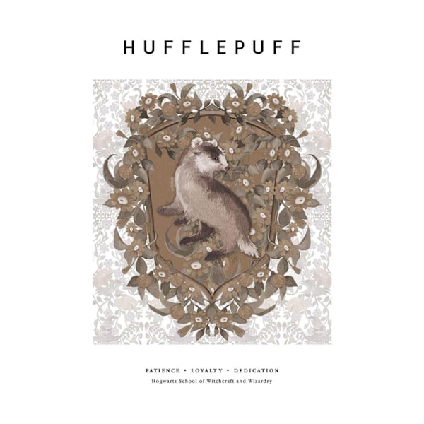 Harry Potter Hufflepuff Print 40cm x 30cm Brun/Vit/Svart Brown/White/Black 40cm x 30cm