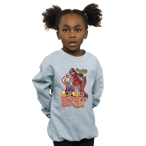 Willy Wonka Och Chokladfabriken Flickor Bortskämd Brat Sweatshirt Sports Grey 12-13 Years