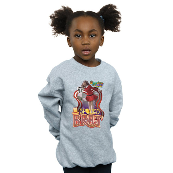 Willy Wonka Och Chokladfabriken Flickor Bortskämd Brat Sweatshirt Sports Grey 7-8 Years