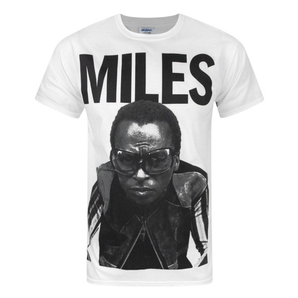 Miles Davis herrporträtt T-shirt M vit White M