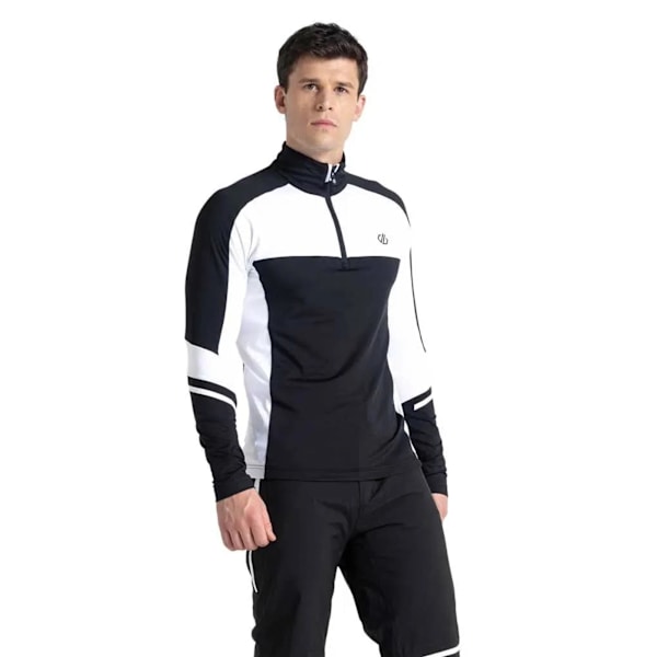 Dare 2B Herr Speed Core Stretch Halv Dragkedja Underställströja L Svart Black/White L