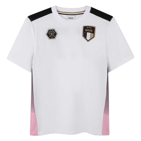 Boss Barn Broderad T-shirt 4 år Vit White 4 Years