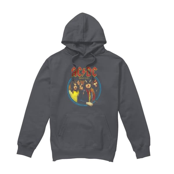 AC/DC Herr Highway To Hell Hoodie S Kolgrå Charcoal S