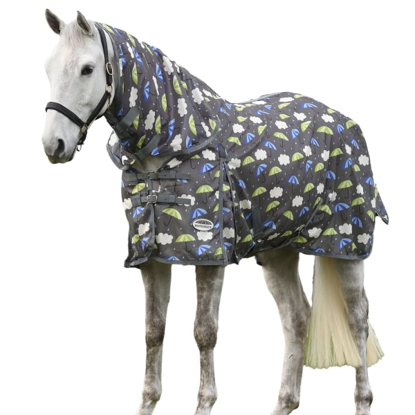 Weatherbeeta Comfitec Essential Mesh II Paraply Horse Turnout Grey/Blue/Green 6´ 5