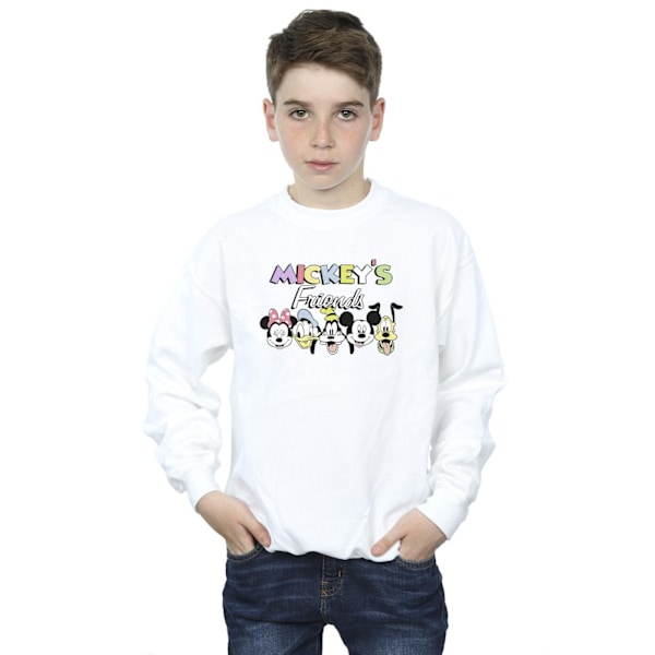 Disney Boys Mickey Mouse Och Vänner Ansikten Sweatshirt 5-6 År White 5-6 Years